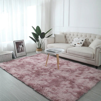 Soft Fluffy Home Mat-Dye Plush Carpet