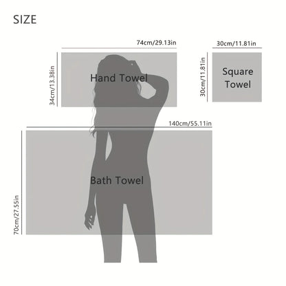 8pcs Towel Set, 2 Bath & 2 Hand Towels, 4 Face Towels. For Spa, Gym, Hotel, Camping & Outdoor Use. Fast Drying.