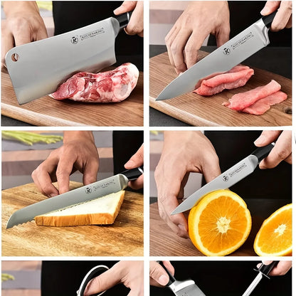 9 pcs Black Pofessional Kitchen Knife Set f