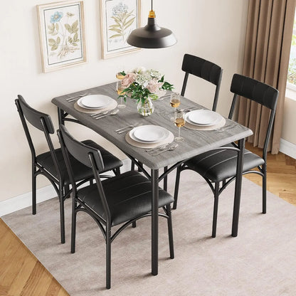 Modern 5 Piece Dining Room Table Set for Apartment,Home, Studio