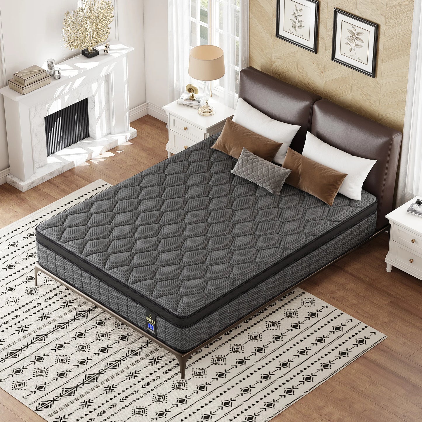 12"14"Twin Full Queen King Mattress Gel Memory Foam Hybrid Mattress Back Pain Relief Feel Pocket Spring Hydird Mattress In A Box