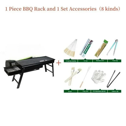 New Large BBQ Barbecue Folding Grill