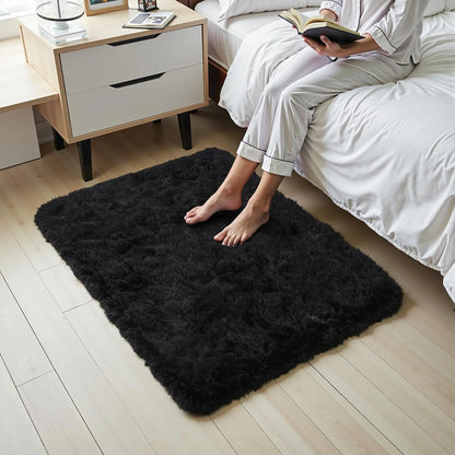 Soft Fluffy Home Mat-Dye Plush Carpet