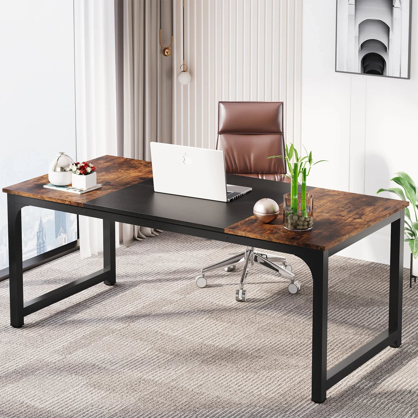 Modern Computer Desk, Large Office Desk  for Home Office