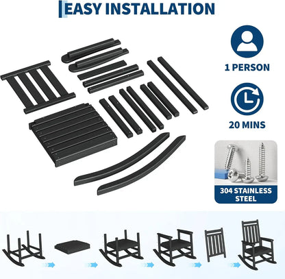 Rocking Chair with Side Table for Patio , Front Porch