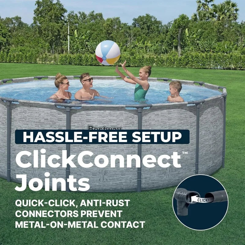 Bestway Steel Pro MAX 14' x 48" Above Ground Pool, Round Metal Frame Outdoor Swimming Pool Set with Filter Pump,