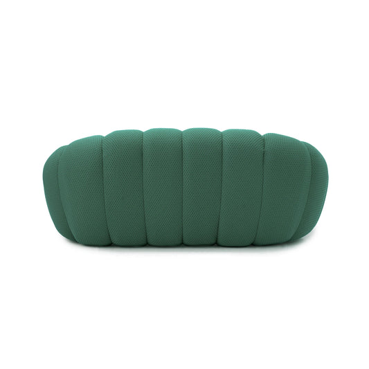 78'' Modern Curved Boneless Sofa Comfy 3D Knitted Fabric Loveseat Couch Football-Shaped Lazy Floor Sofas for Living Room
