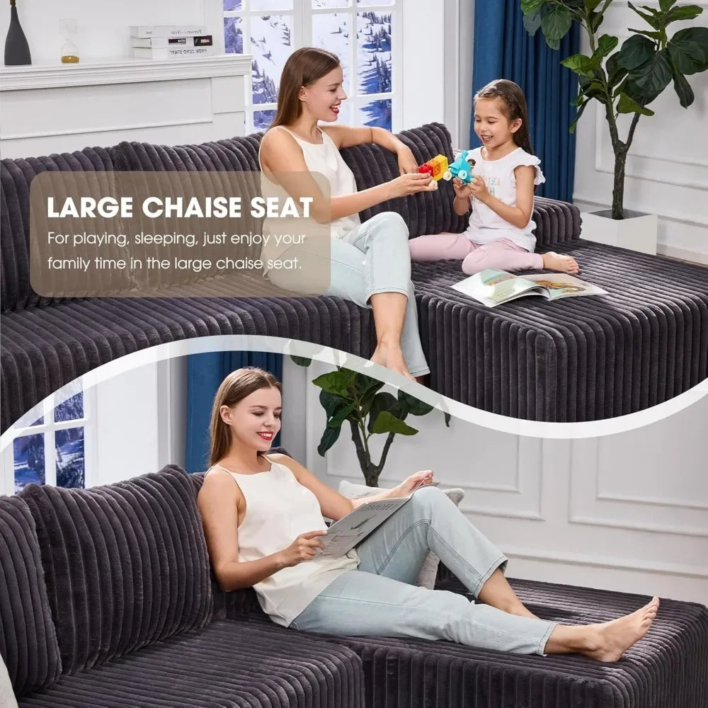 L-Shape Memory Foam  Living Room Furniture Set